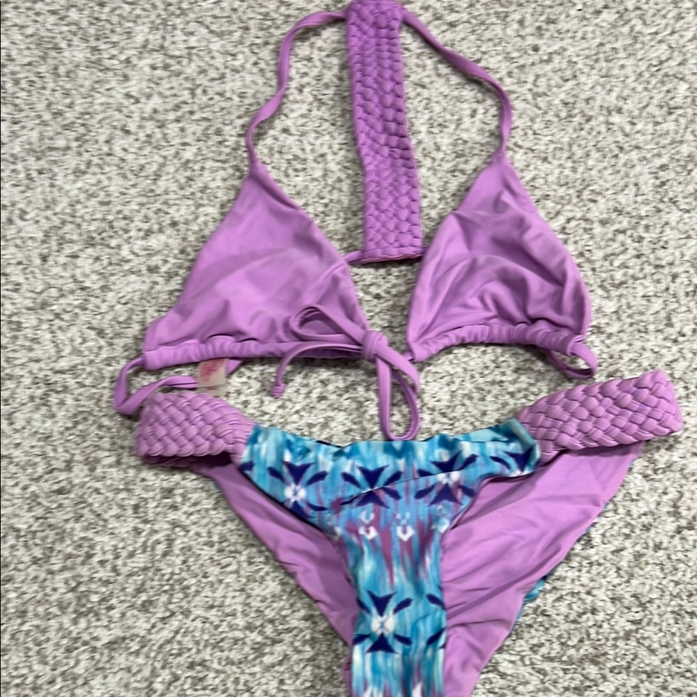 Swimwear Set in Purple and Blue